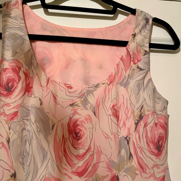 LN LINED PINK/GRAY SHEATH DRESS. FABRIC FEELS LIKE CHIFFON. PERFECT FOR SUMMER💕 - Picture 6 of 10